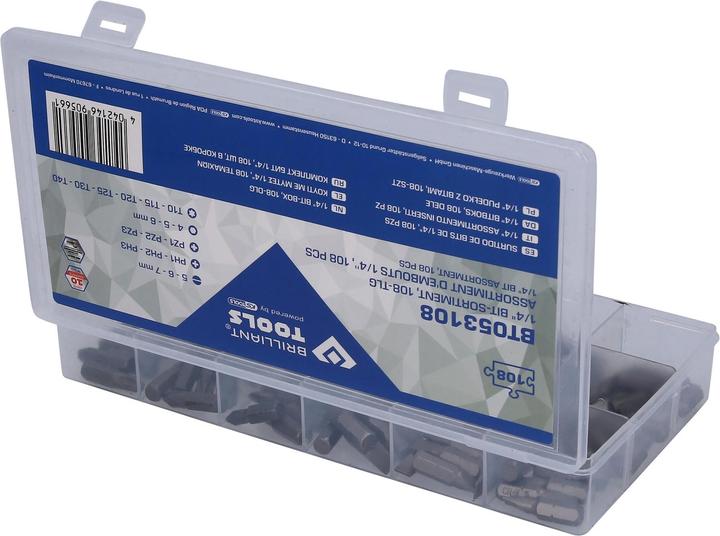 Actual product image Brilliant Tools Bit assortment, 108 pcs (Allen screw, Screw slot)