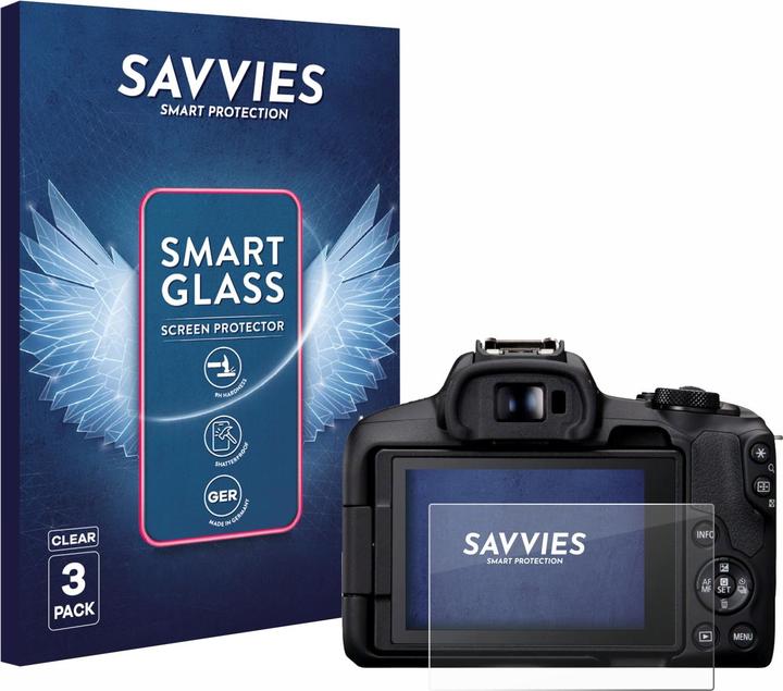 Actual product image Savvies 3x Smart Glass - 9H Hybrid Glass Screen Protector for Canon EOS R50