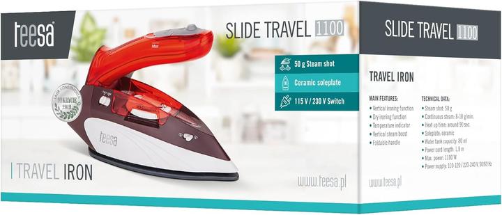 Actual product image Teesa Travel iron SLIDE TRAVEL 1100 (1100 W, 50 g/min)