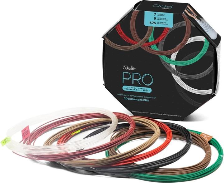 3Doodler Filament 1.75 mm do ProIII, PROFILLS (MT copper, PLA-CF, Wood, 1.75 mm, 260 g)