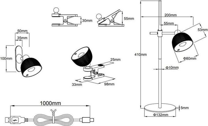 Actual product image Reality Table LED Light Maxima USB 3000k White (250 lm)