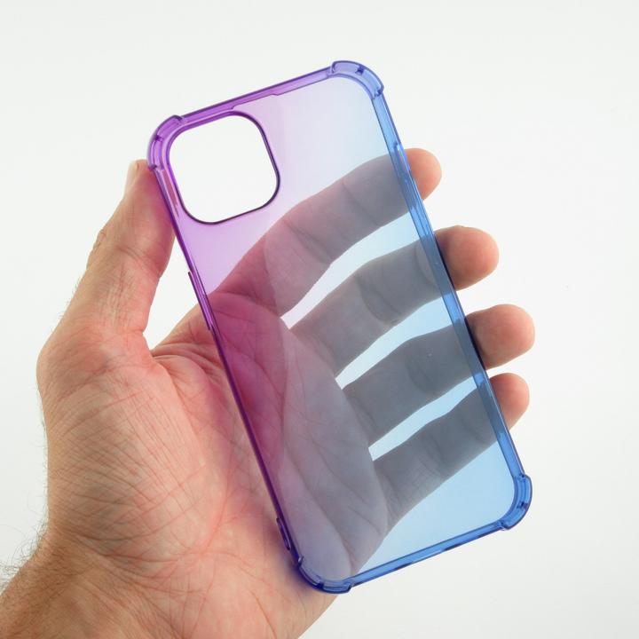 Actual product image PhoneLook Coque Bumper Rainbow Silicone anti-choc avec bords protégés violet (Apple iPhone 15 Plus)