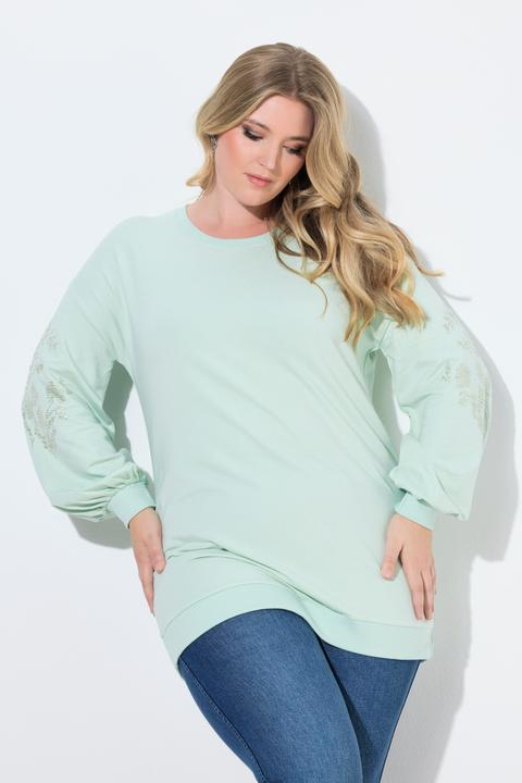 Produktbild Miamoda Sweatshirt, Ballon-Langarm mit glitzernder Applikation (48)