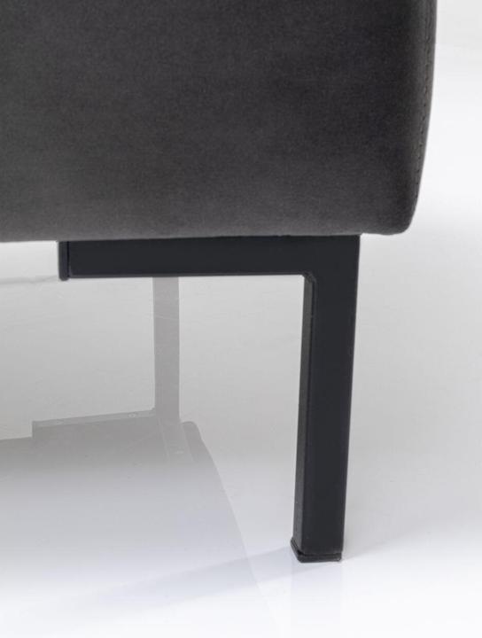 Produktbild Kare Design Hocker Gianni Velvet Grau Schwarz (130 cm)