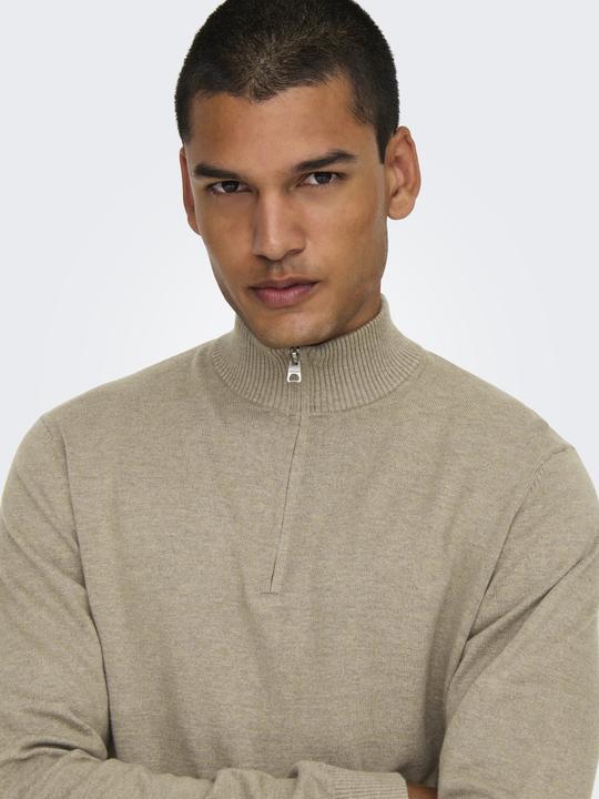 Produktbild Only & Sons Onsloui Reg 12 Mel Half Zip Knit Noos (XS)