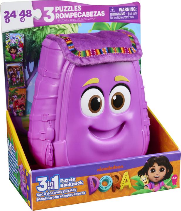 Immagine prodotto Spin Master Dora 3Pack Puzzle im Rucksack (24 pezzi)