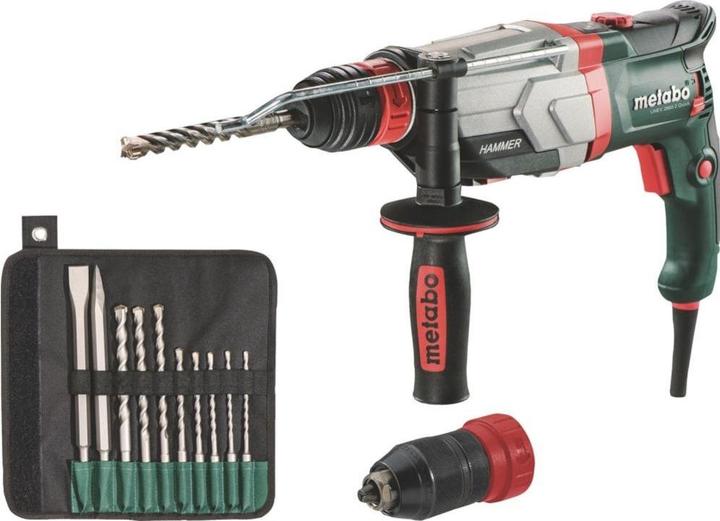 Produktbild Metabo SDS-Plus Multihammer UHEV 2860-2 Quick Set +Bohrer-/Meisselsatz (10-tlg.)