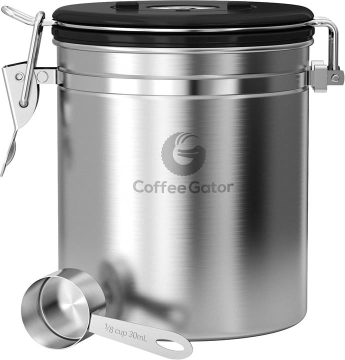 Coffee Gator Luftdichte Kaffeedose mit Datumstracker inkl. Messlöffel (1.90 l)