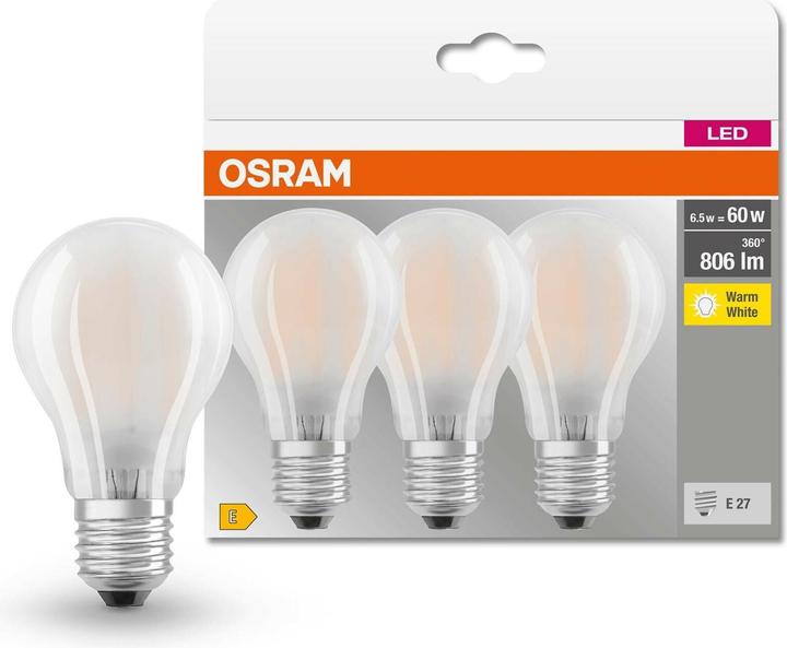Image du produit Osram LED de base de classe A (E27, 7 W, 806 lm, 3 x, E)