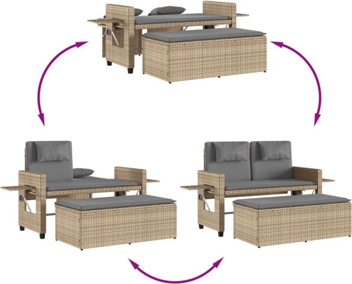 Image du produit vidaXL Ensemble salon de jardin 10 pièces avec coussins