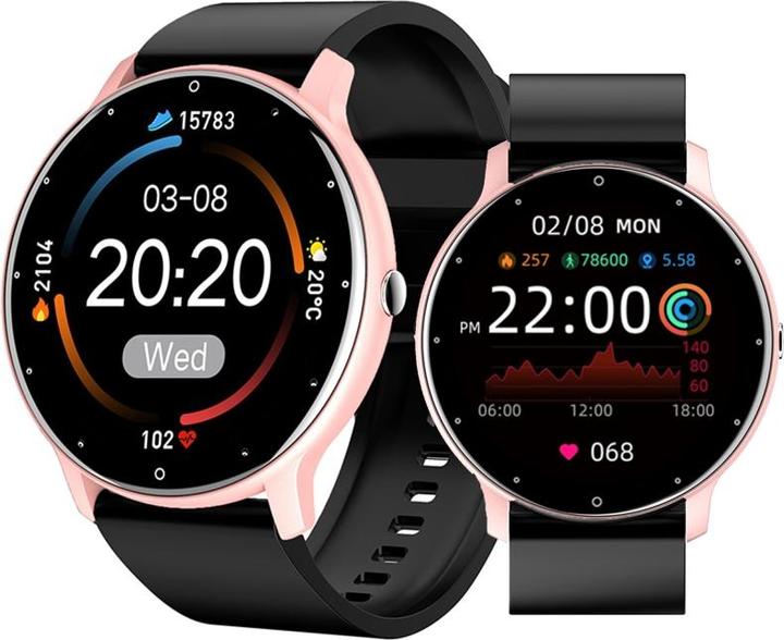 Produktbild Giewont GW120-3 Roségold-Schwarze Smartwatch