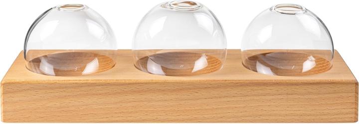 Glasi Hergiswil Vasen-Set Tokio 3er, 11 cm, Braun/Transparent (1 x)