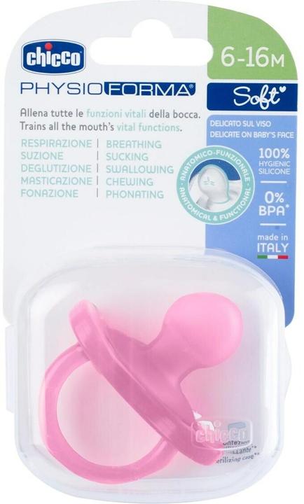 Produktbild Chicco Physiologischer Beruhigungssauger PHYSIOFORMA SOFT, PINK, Silikon, 1 Stk. - 6-16m (1 x, ab 6 Monaten)