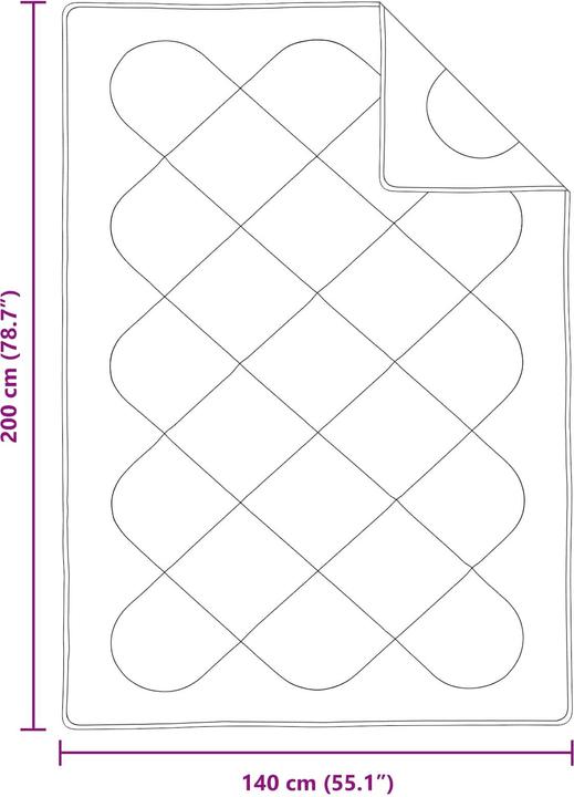 Image du produit vidaXL Bettdecke (3060 g, Polyester, 200 x 140 cm)