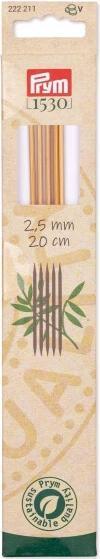 Image du produit Prym Aiguilles à tricoter BAMBUS 2.50 mm, 20 cm