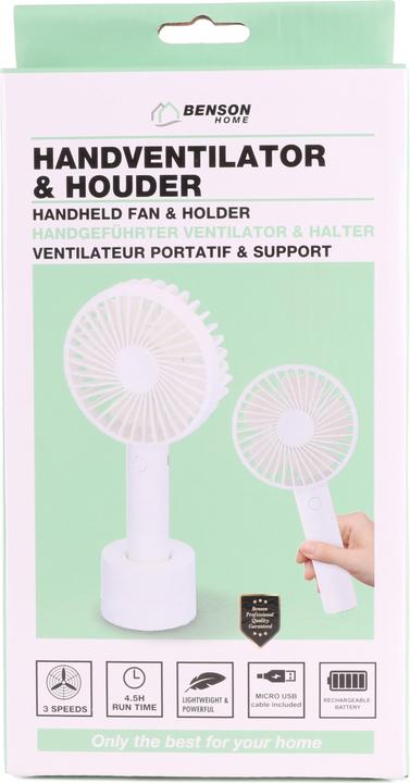 Actual product image Benson Home Handventilator + Halterung