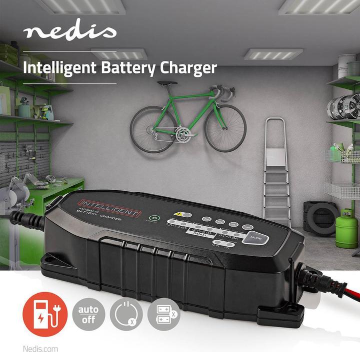 Produktbild Nedis Blei-Saeure-Batterie-Ladegerät| 6 VDC 12 12.8| 3.80 A| Ladeerhaltung| (6V, 3.80 A)