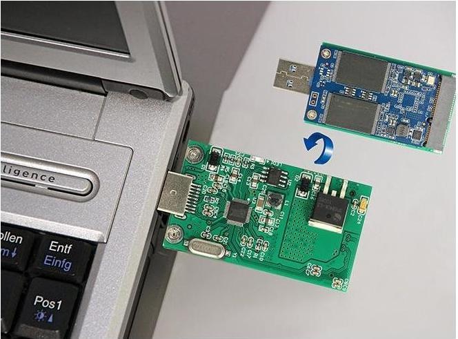 Immagine prodotto Delock Convertitore connettore USB > mSATA full size