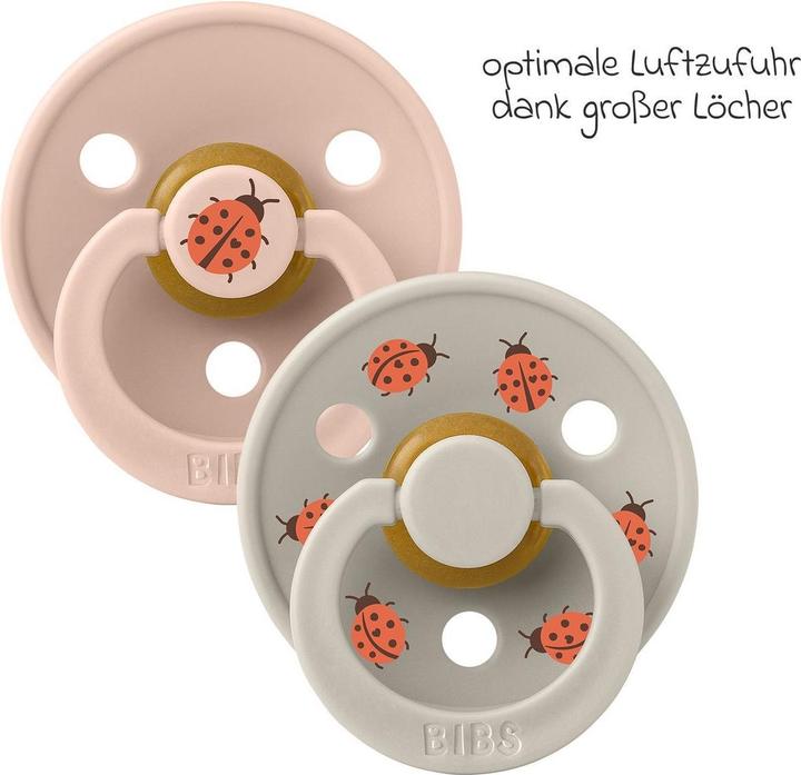Actual product image Bibs - Pacifier Studio Colour 2 PACK Ladybug Latex - Blush Mix - Size 1 (2x, 0 - 6 Months)