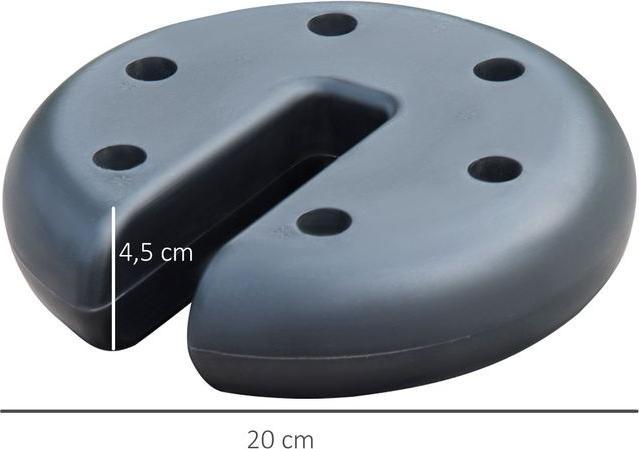 Immagine prodotto Outsunny Pesi aggiuntivi per il padiglione pieghevole (20 cm, 20 cm)
