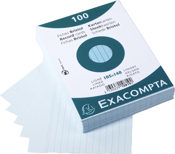 Actual product image Exacompta Index cards (105 x 148 mm, 205 g/m², 100 x)