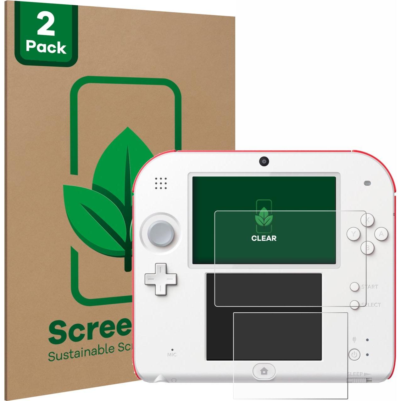 ScreenLeaf Schutzfolie nachhaltiger Displayschutz Displayschutzfolie Folie Klar Transparent (DSi XL), Weiteres Gaming Zu...