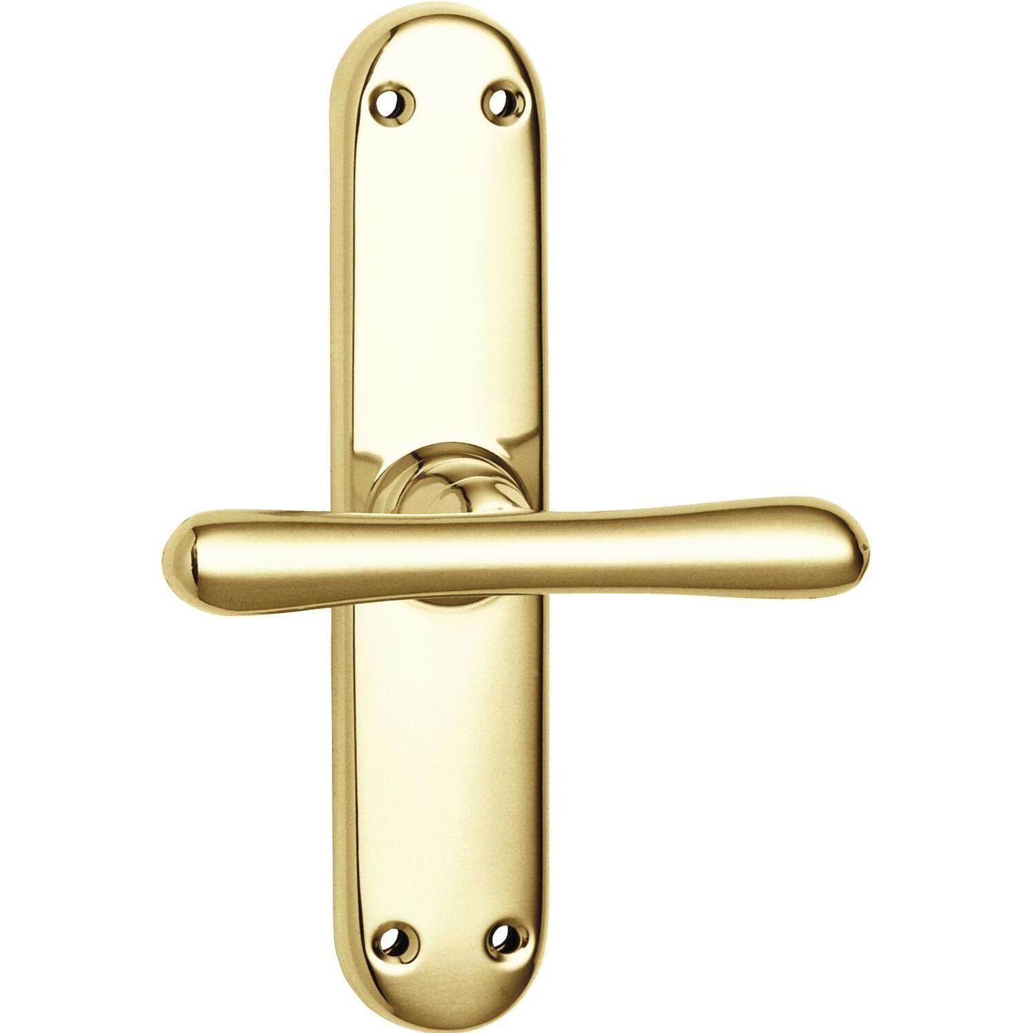 Grundmann, Türgriff + Fenstergriff, Fenstergriff ELEGANT 520 - gerade, ohne VK, Messing poliert, 1 Stk (Türgriff)
