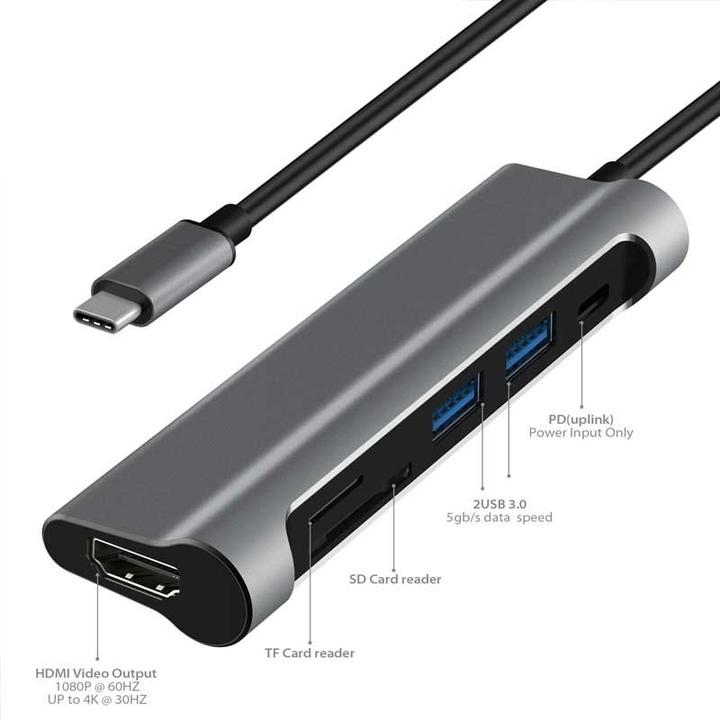 Actual product image JCPAL Linx USB-C Multiport Adapter(with 4K HDMI and Card Reader) 4K 60Hz (USB-C)