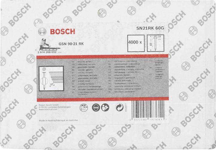 Actual product image Bosch Professional Zubehör Round head strip nail SN21RK 60G 2.8 mm, 60 mm, galvanised, smooth