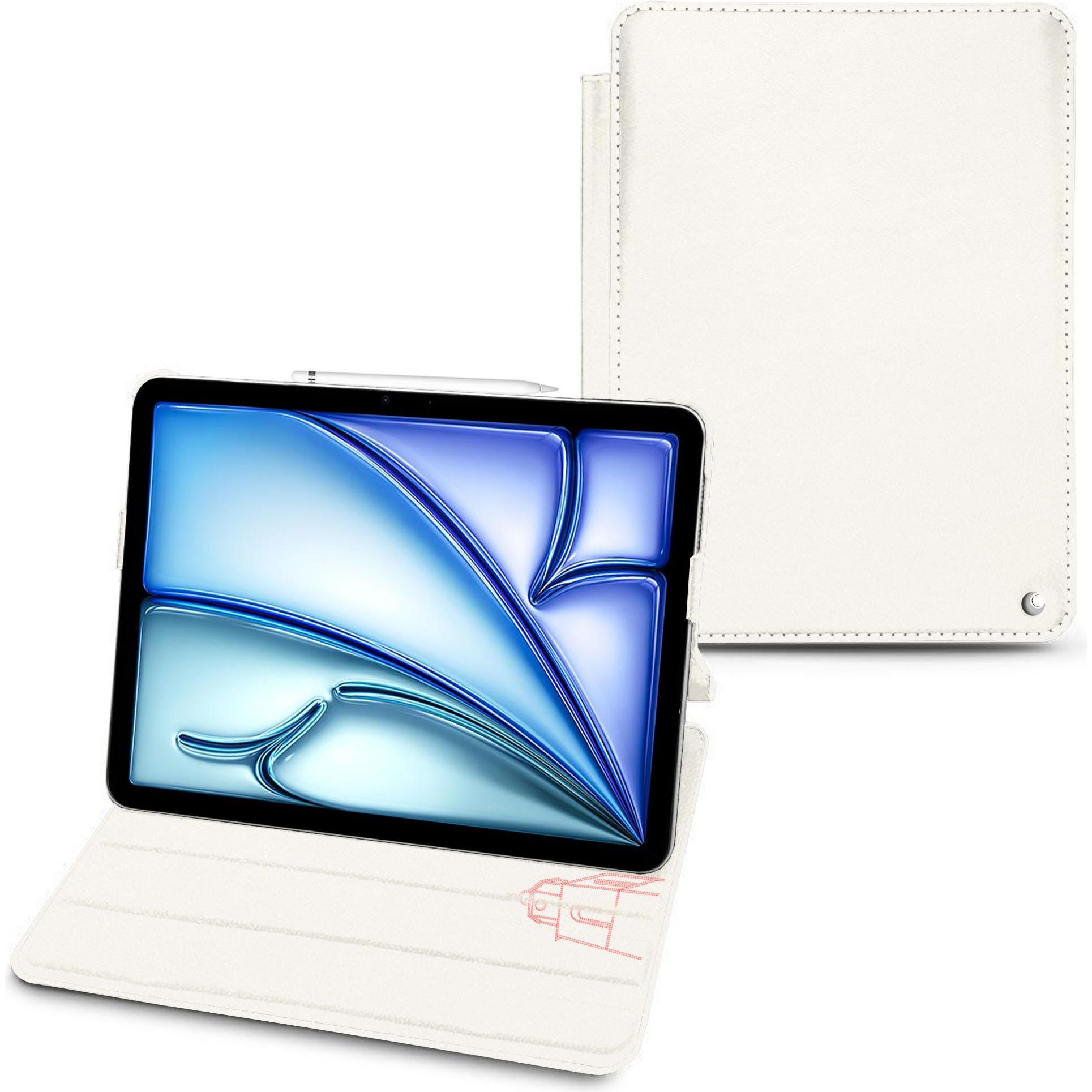 Thumbnail - Noreve Lederschutzhülle horizontal (iPad Air 2022 (5. Gen), iPad Air 2020 (4. Gen)), Tablet Hülle, Weiss