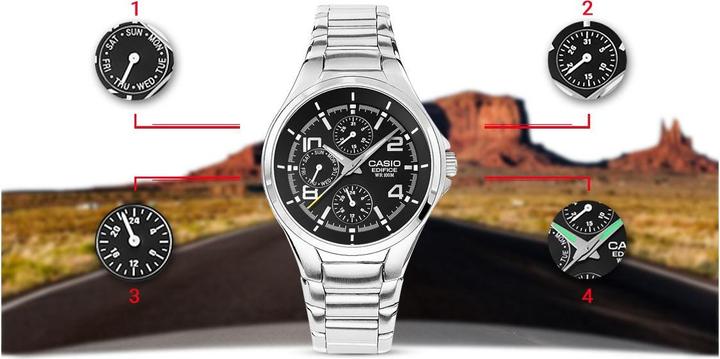 Actual product image Casio Edifice - EF-316D-1AVEG (Analogue wristwatch, 41 mm)