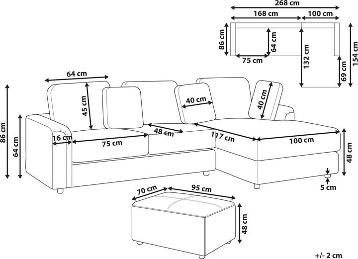 Produktbild Beliani Kohlo (4-Sitzer)