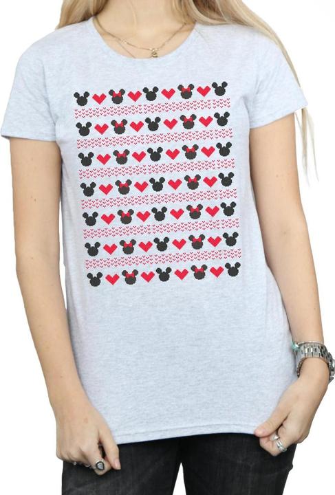 Image du produit Disney - T-shirt MICKEY AND MINNIE CHRISTMAS HEARTS - Femme (XL)