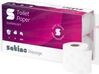 Wepa Satino Toilettenpapier 4lagig I Grosspackung (9x8) mit extra weichen 72 Rollen WC-Papier I Premi (1 x)