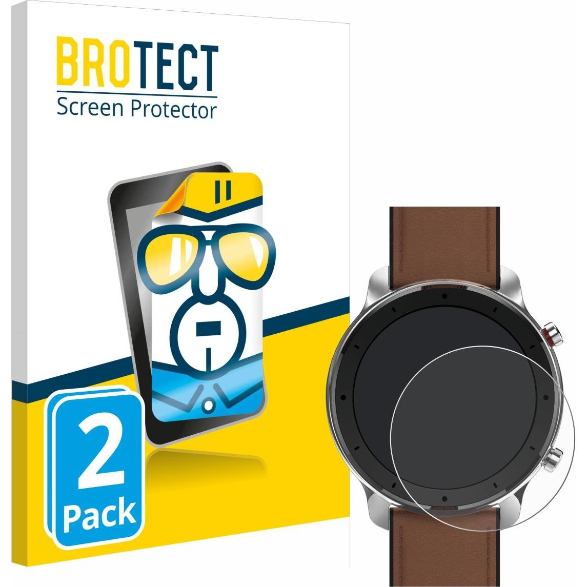 BROTECT Schutzfolie Displayschutz Klar, Smartwatch Schutzfolie, Transparent