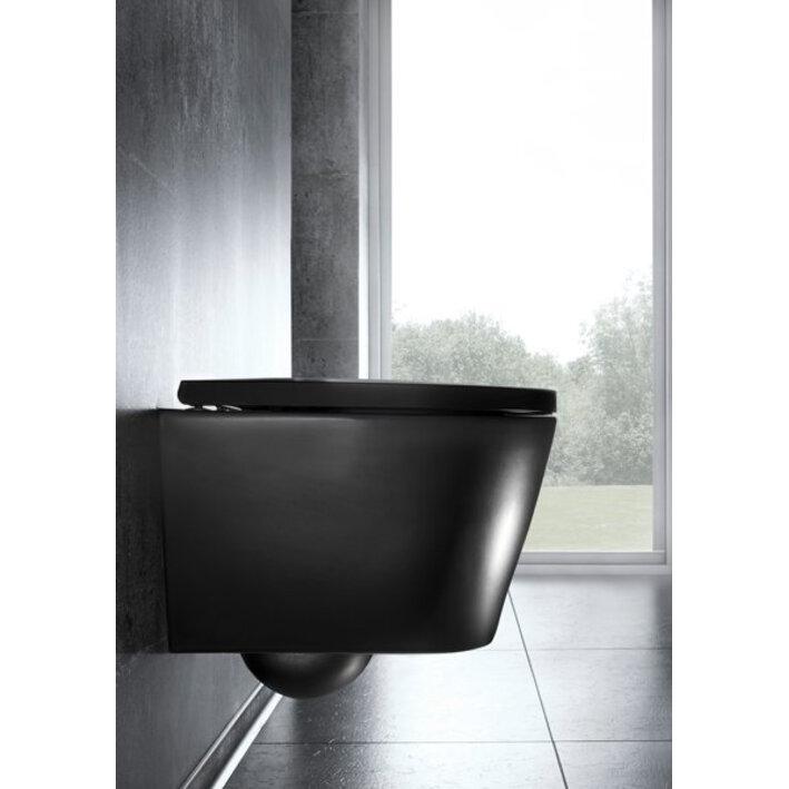 Thumbnail - Laufen, Toilette + Bidet, Wand-WC COMPACT KARTELL spülrandlos, Tiefspüler schwarz matt