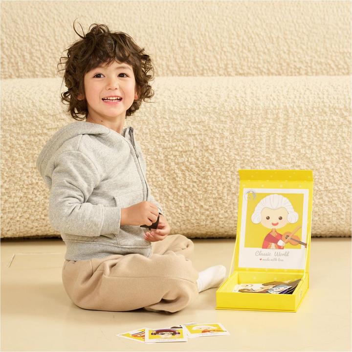 Image du produit Classic World Pochette magnétique avec visages de photos, jaune (32 pièces)