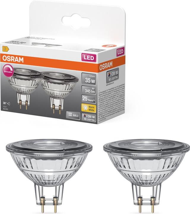 Image du produit Osram Ampoules LED LED SUPERSTAR (GU5.3, 345 lm, 2x)