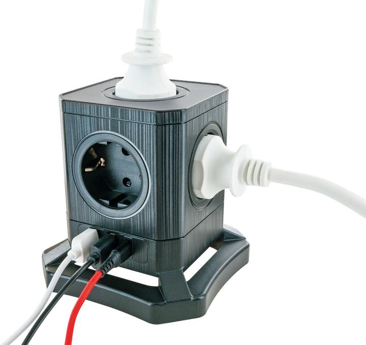 Actual product image Schwaiger Power tower sockets 7x Schuko+2x USB (5 x, 1.80 m)