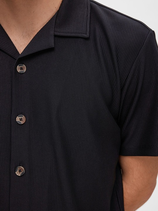 Produktbild Selected Homme Geripptes Kurzarmhemd (XL)