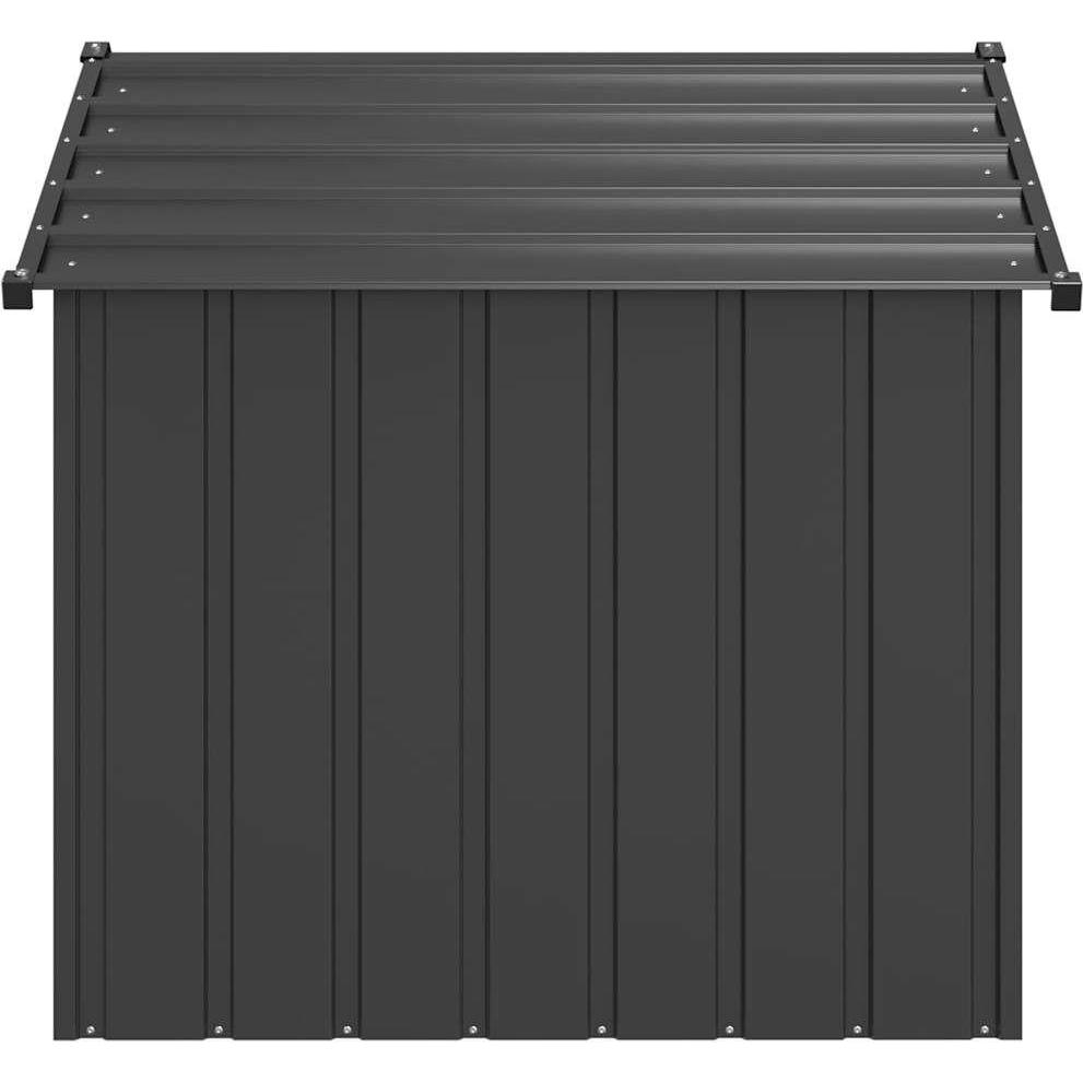 Comparer les prix de vidaXL Niche pour chien avec toit noir 131x101x102 cm acier galvanisé
