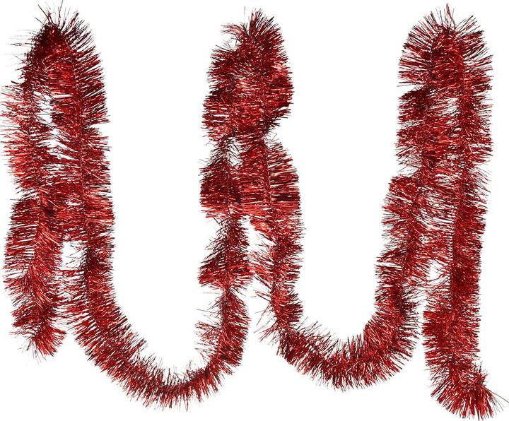 Actual product image Decoris 270cm PVC Shiny Red Christmas Tinsel Garland