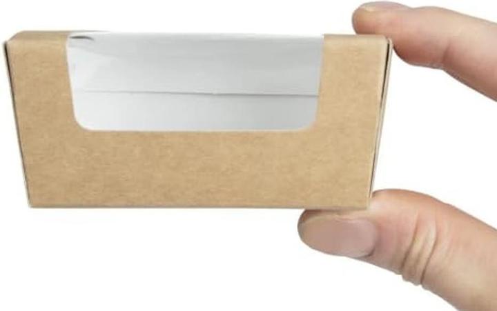 Actual product image ColPac Compostable Kraft Small Pie Boxes with Window, Pack of 500