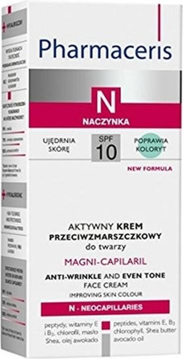 Actual product image Pharmaceris N Magni-Capilaril Active Anti-Wrinkle Face Cream-SPF 10 50 ml (50 ml)