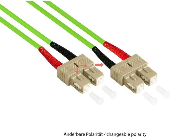 Image du produit Kabelmeister Câble de brassage fibre optique duplex OM5 (multimode, 50/125) SC/SC, LSZH, polarité (30 m)