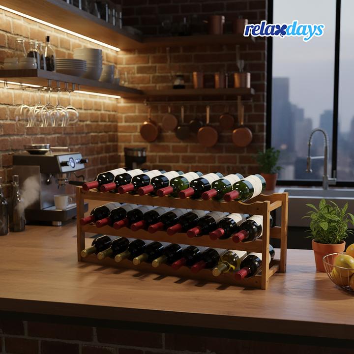 Actual product image Relaxdays winerack (24 bottles, 78 x 21 x 28 cm)