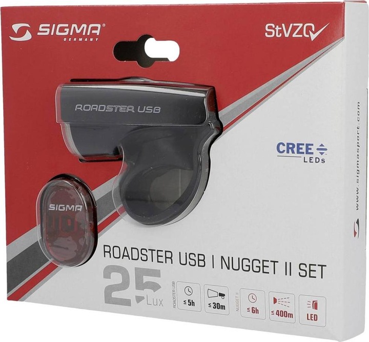 Produktbild Sigma Sport Roadster Beleuchtungs Set USB/Nugget II