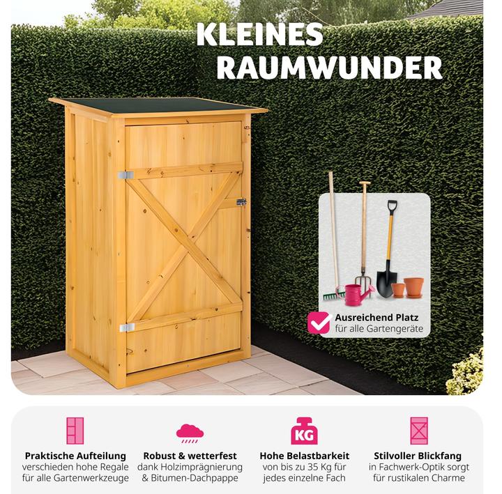 Produktbild tectake Gartenschrank mit Flachdach