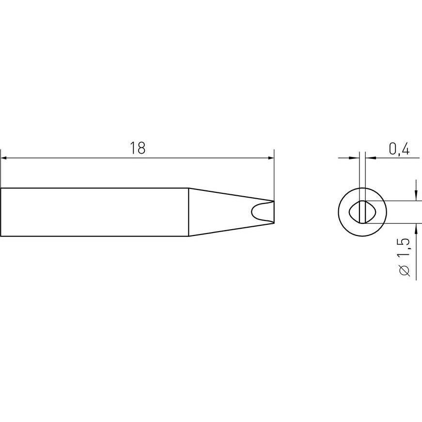 Thumbnail - Weller Erem Weller RTMS 015 S MS Lötspitze Meisselform Spitzen-Grösse 1.50mm Inhalt 1St. (Lötkolben), Lötgerät Zubehör
