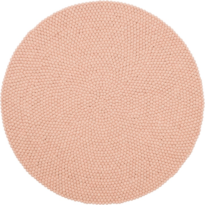 Actual product image Myfelt Merle felt ball carpet round (120 x 120 cm)
